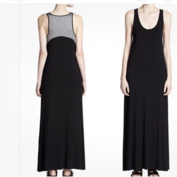 VINCE Chambray Black Modal Maxi Dress Size Small - Picture 1 of 7